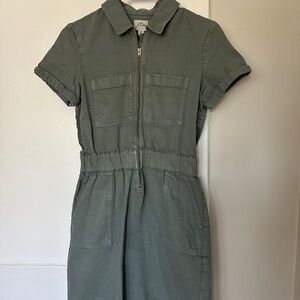 Casual Green Shirt Dress